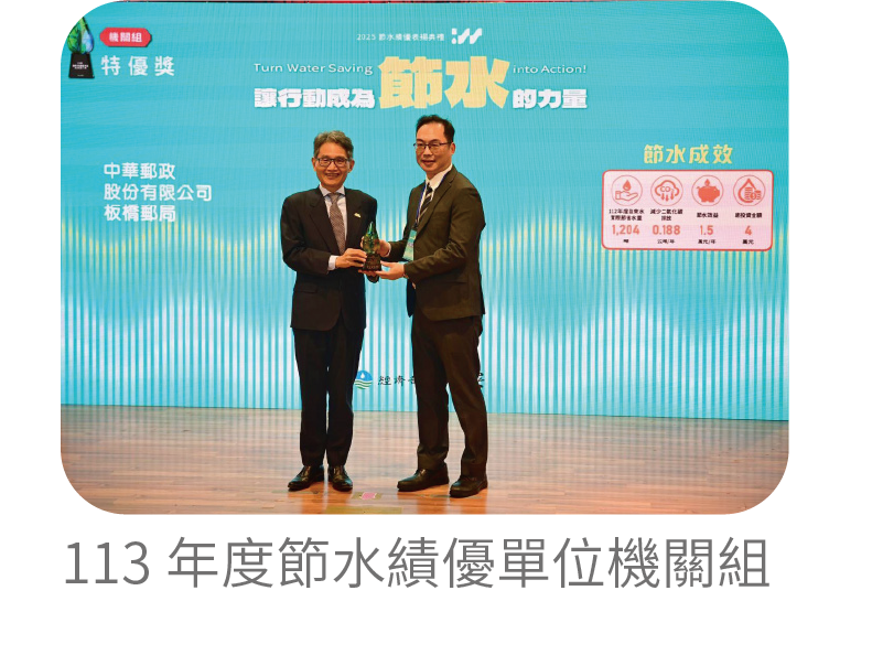 113年度節水績優單位機關組特優獎